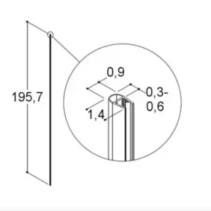 Særpris | Dansani Match D-profil tætningsliste 9, l=1957 mm, sort