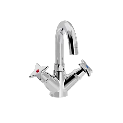 Populært produkt | TONI Copenhagen Krydsgreb håndvaskarmatur med 140mm svingtud - Krom (1 stk. tilbage)