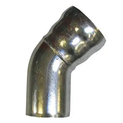 GM-X bøjning 45 gr. i galvaniseret stål - 70 mm | Supergod pris