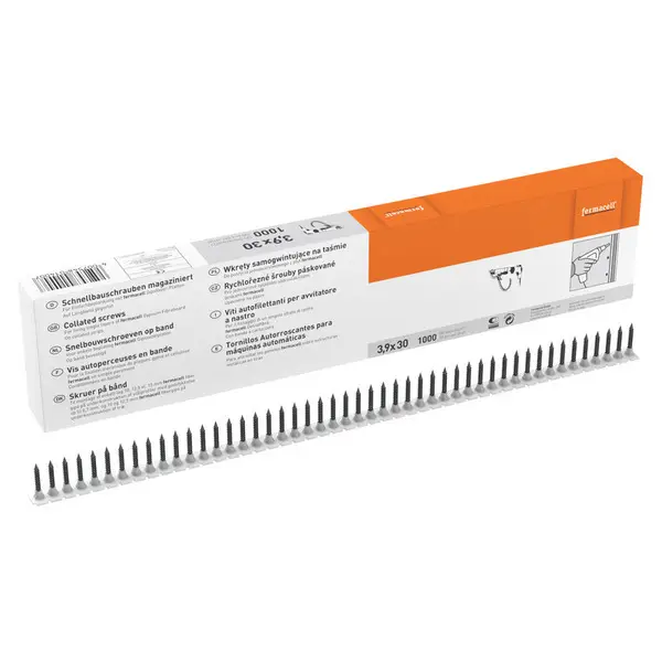 Fermacell skrue bånd 3,9x40mm m/1 krydskærvbit - 1000 stk/pk | Kampagnetilbud