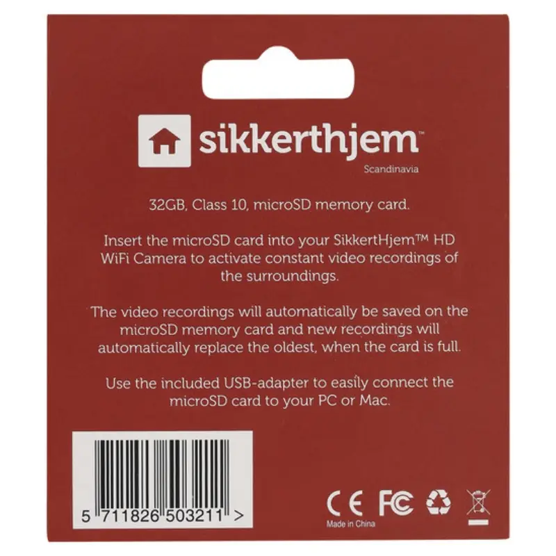Tilgængelig nu | SikkertHjem, MicroSD til SmartCam, 32 GB