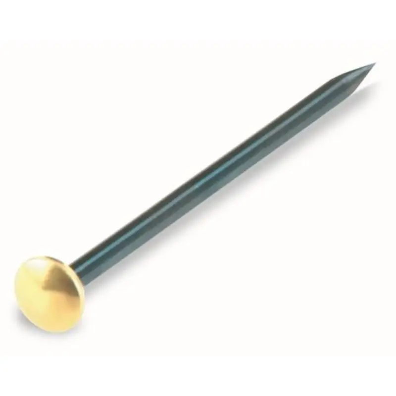 Hurtig afsendelse | Kram, Stålsøm m/messinghoved, blåhærdet stål, Ø2,0x30 mm, 11 stk.