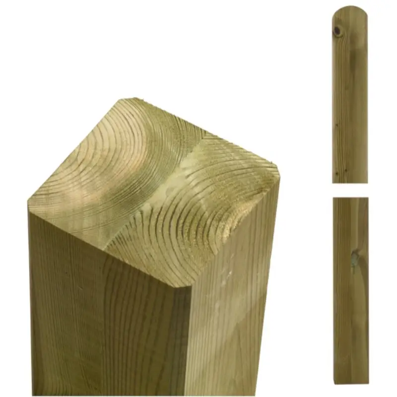 Plus, Stolpe, 90x90 mm, omlimet, natur - Nyhed