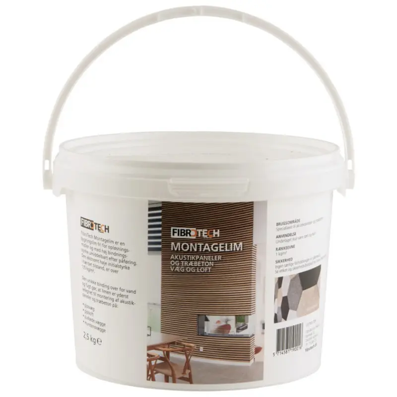Køb direkte | FibroTech, Montagelim, hvid, 2,5 kg