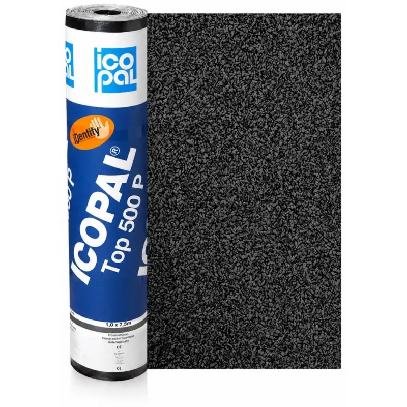 Icopal Top 500 P, Tagpap, sort, 5 m - Fordelagtig pris