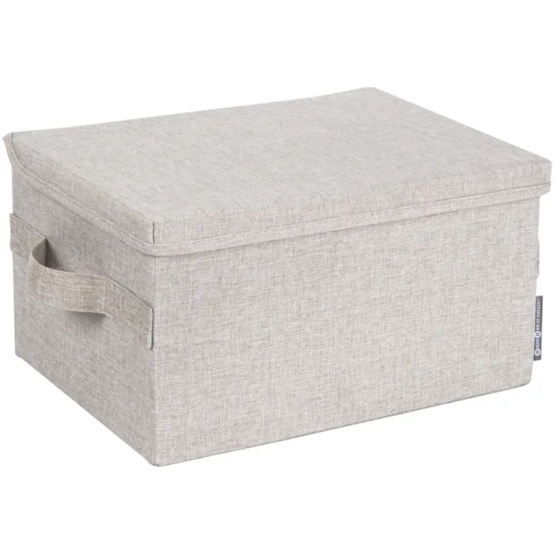 Bigso, Opbevaringskasse med låg, beige, small - Spar mere