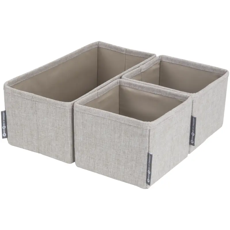Favorit blandt kunder - Bigso, Opbevaringskasse, beige, 3-pak