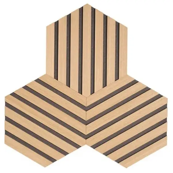 Nyhed | Fjordwall, Vægpanel, Hexagon, eg, 10x267x308 mm, 3 stk.