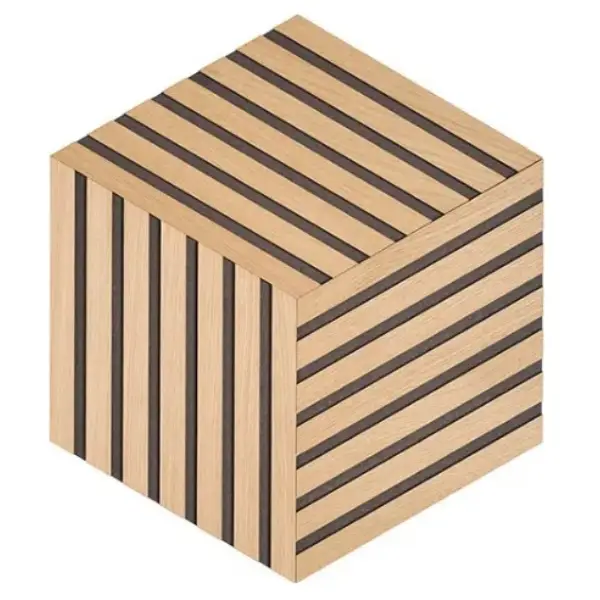 Fjordwall, Vægpanel, Rhombus, eg, 10x267x459 mm, 3 stk. | Nyhed i sortimentet