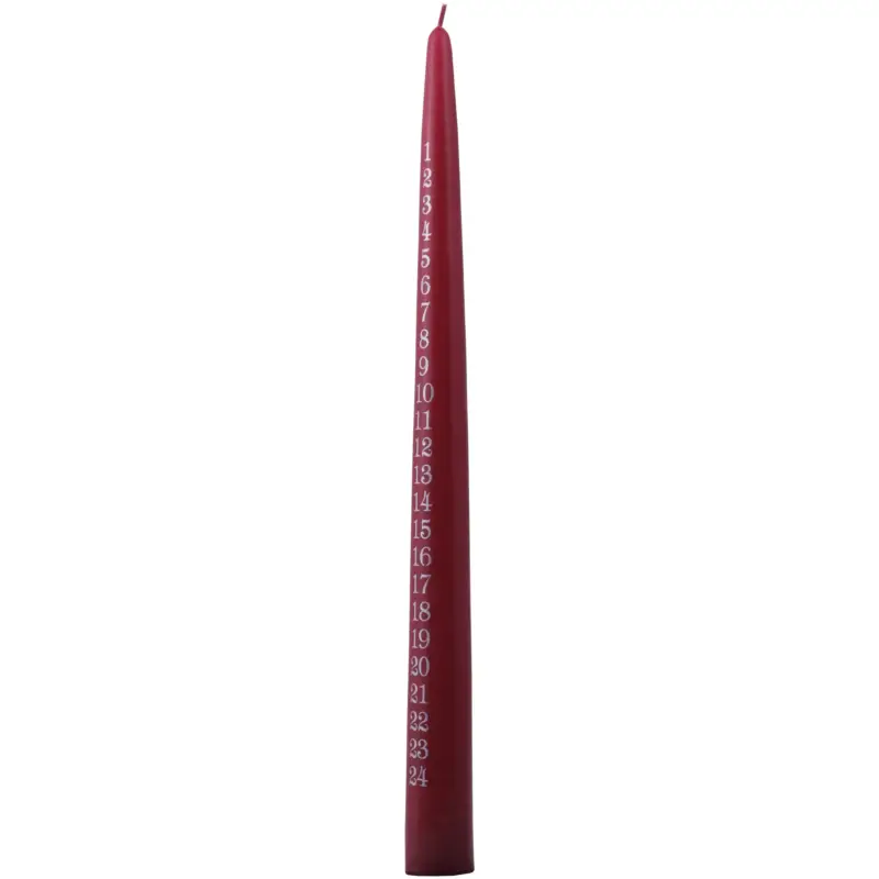 Kalenderlys, 38 cm, rød | Kun kort tid
