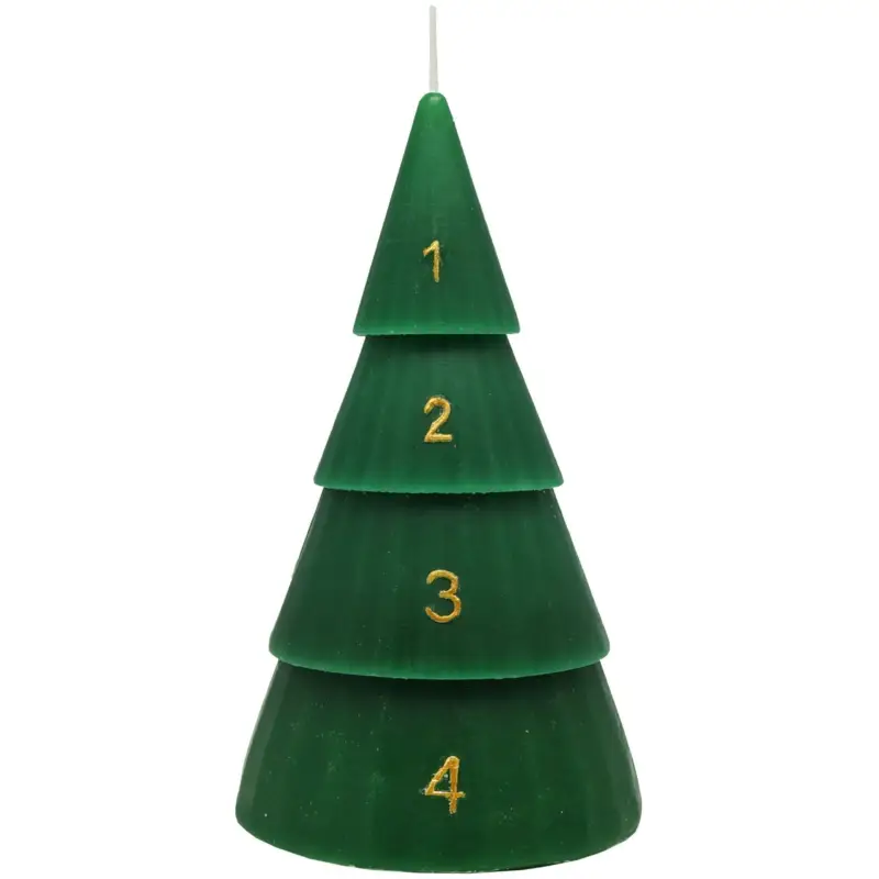 Kundernes favorit - Adventslys, juletræ, 16 cm, grøn