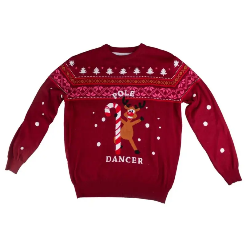 Toppris | Julesweater, rød, M