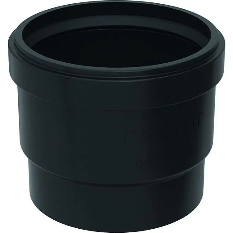 Begrænset lager - Pe stikmuffe Geberit 160mm, O-ring, Sort,