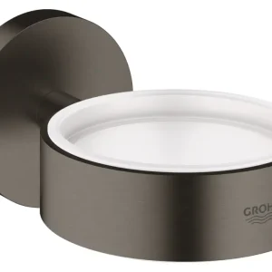 Køb nu | GROHE Essentials holder til glas og sæbedispenser børstet grafit
