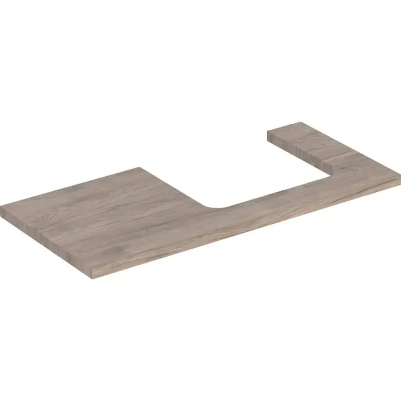 Anbefalet valg | Geberit ONE bordplade t/håndvask, udskæring højre, 105 x 3 x 47 cm, nød