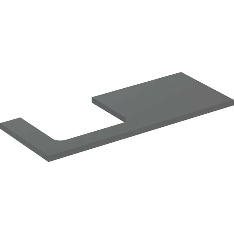 Begrænset antal - Geberit ONE bordplade t/håndvask, udskæring venstre, 120 x 3 x 47 cm, Lava