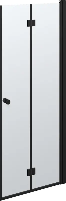 Dansani B81-03 foldedør 200 x 77-79 cm sort/klart glas | Kun i dag