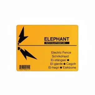 Elephant Advarselsskilt 25 x 10,5cm. | Eftertragtet