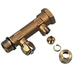 Uponor fordelerrør med fast muffe 2 afgreninger 15 mm - 3/4'' | Dagens tilbud
